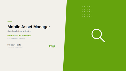 Mobile Asset Manager – digitales Produkt von Marco Loos