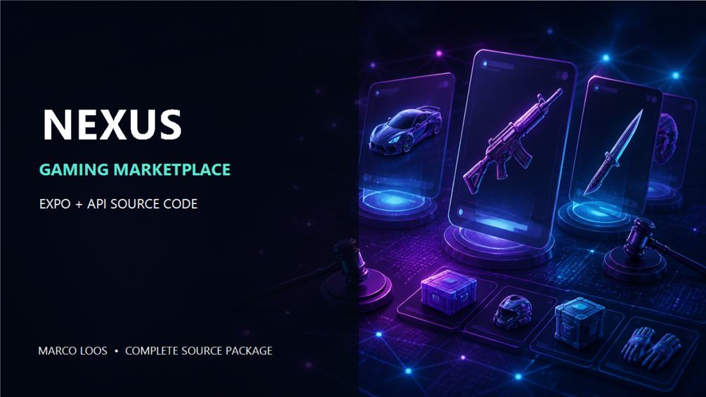 NEXUS - Gaming Marketplace & Auction App Source Code – digitales Produkt von Marco Loos