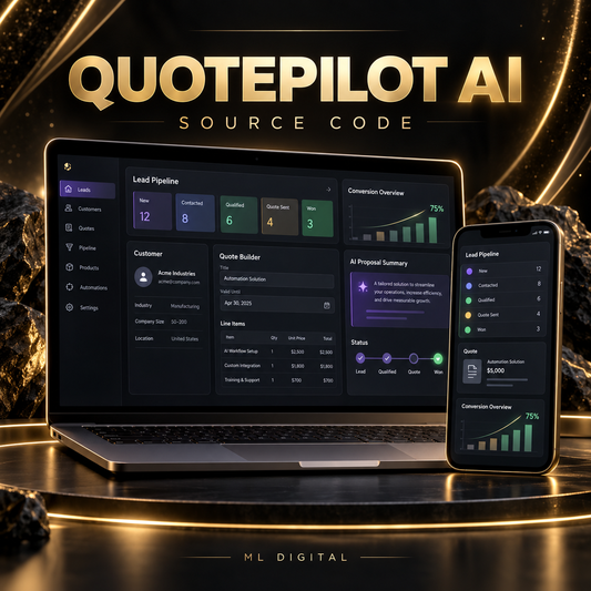 QuotePilot AI – Lead-to-Quote Workspace Source Code | ML Digital