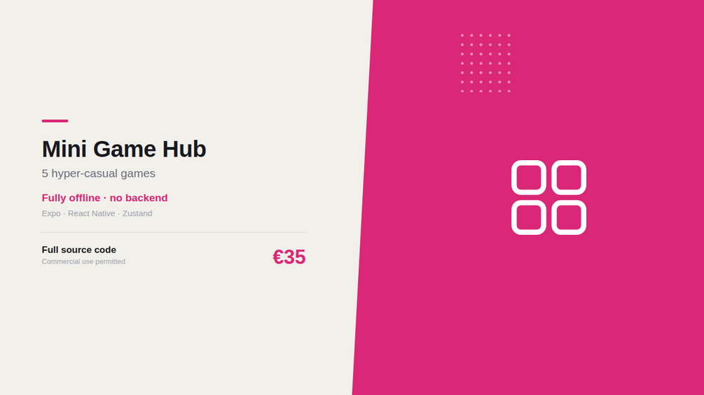 Mini Game Hub – digitales Produkt von Marco Loos