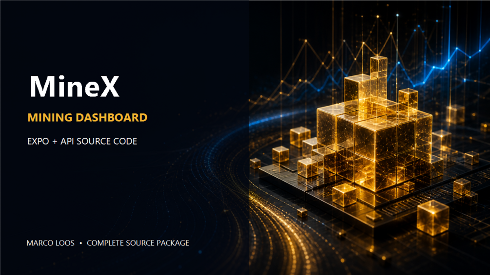 MineX - Mining Dashboard Mobile App Source Code – digitales Produkt von Marco Loos